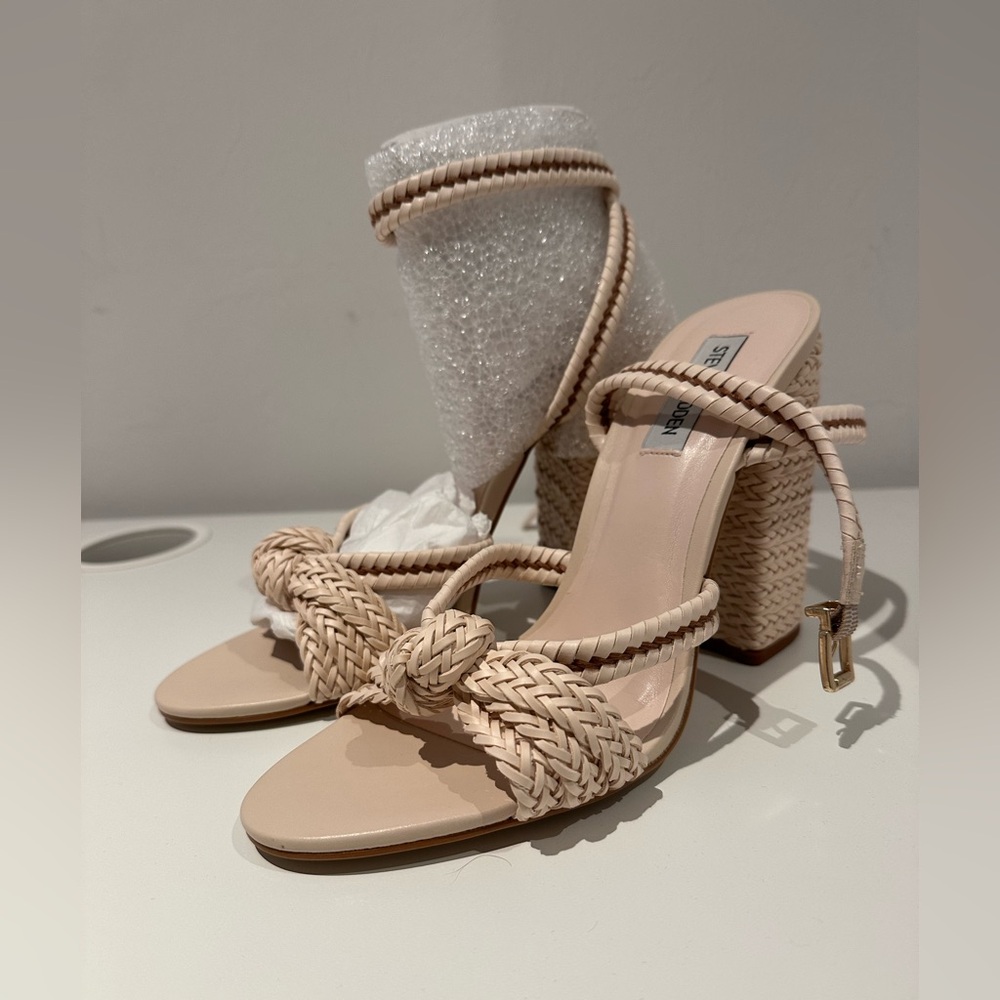 Steve Madden Women's Tan Braided Heels - Picture 6 of 6